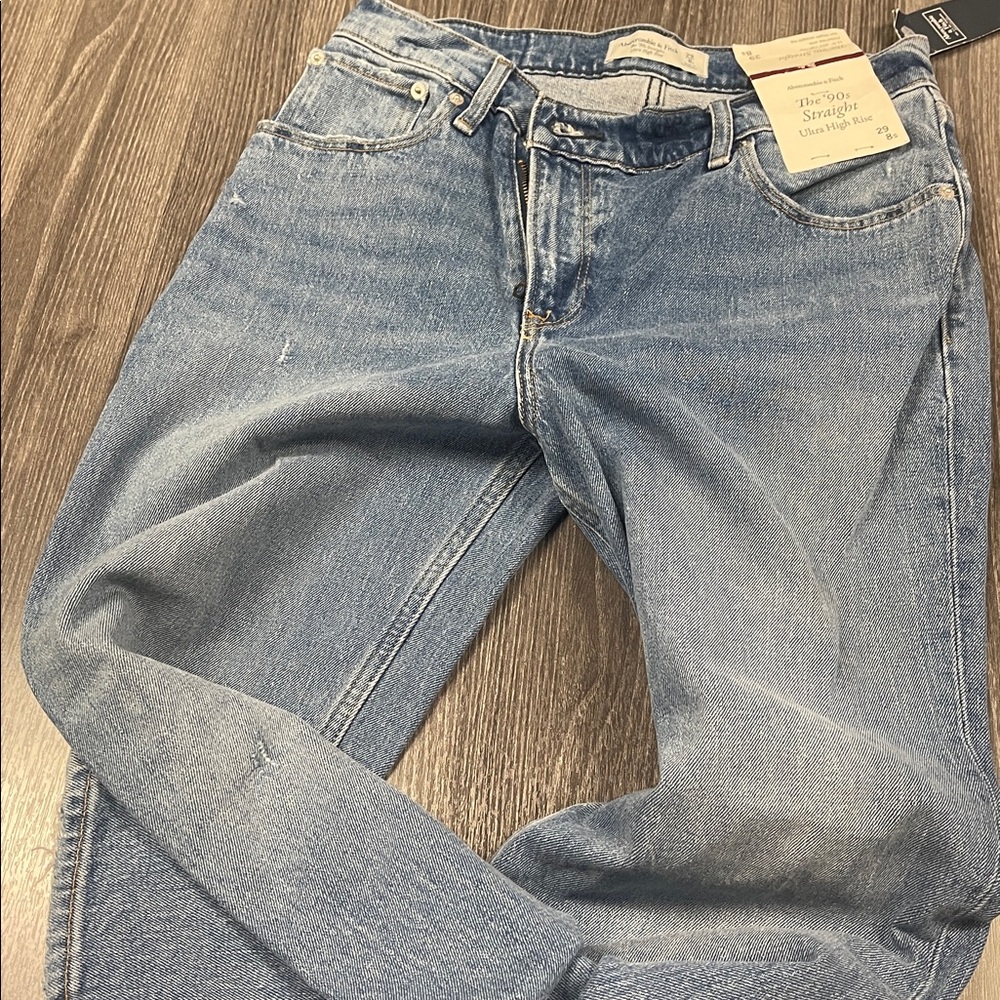 New Abercrombie fitch 90s straight ultra high rise jeans 29 - Picture 4 of 4